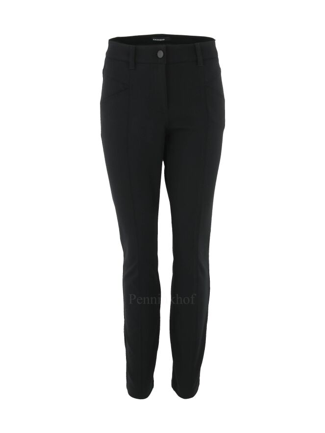 Roxy black cashmere wool suit trousers