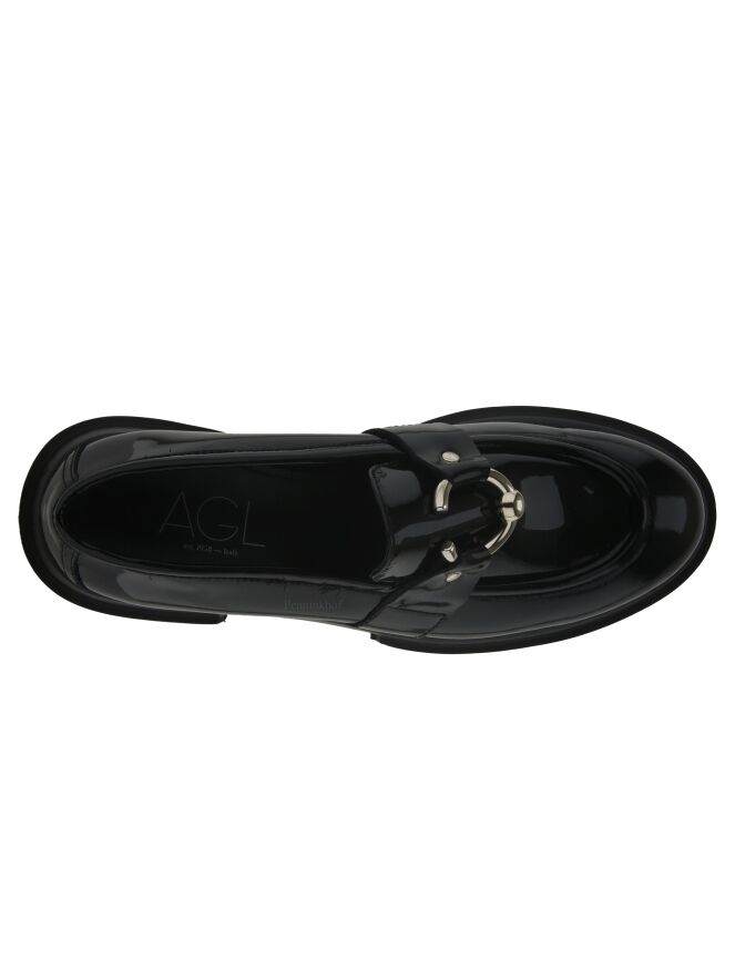 AGL loafers D756014PGK Black by Penninkhoffashion